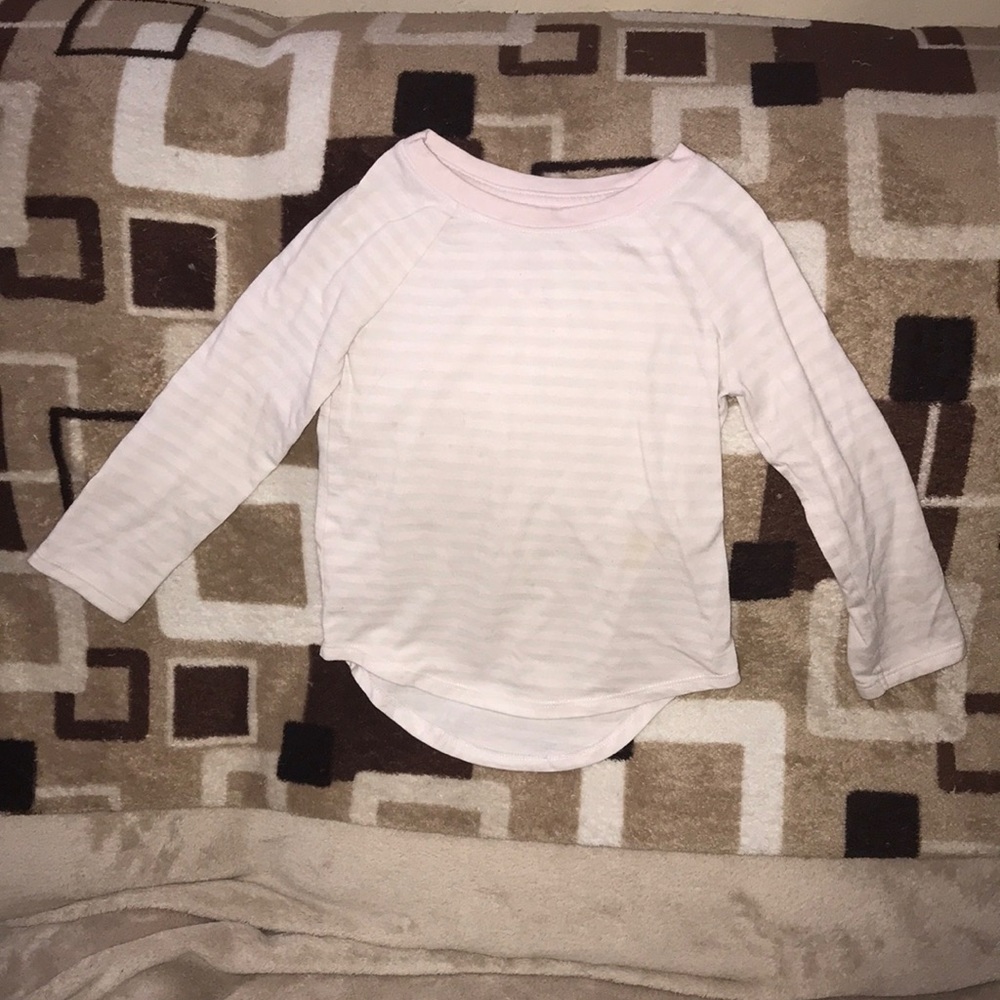 Cat & Jack 3T pink and white striped shirt 💕 stained